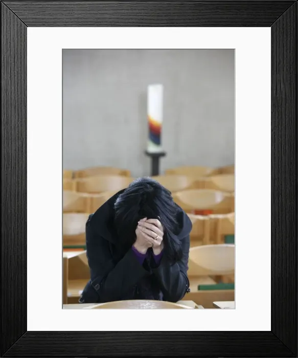 Framed Print : Woman at prayer Framed Print : Woman at prayer