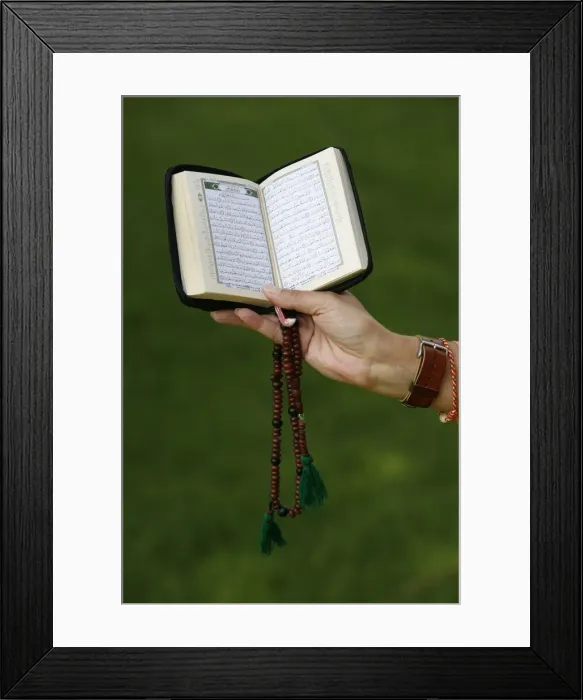 Framed Print : Koran and prayer beads, France, Europe