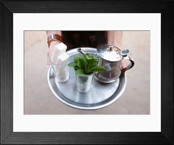 Framed Print : Mint tea, Agadir, Morocco, North Africa, Africa Framed Print : Mint tea, Agadir, Morocco, North Africa, Africa