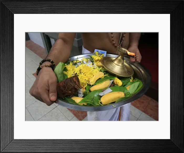 Framed Print : Offerings on tray, Sri Maha Mariamman temple, Kuala Lumpur, Malaysia, Southeast Asia Framed Print : Offerings on tray, Sri Maha Mariamman temple, Kuala Lumpur, Malaysia, Southeast Asia