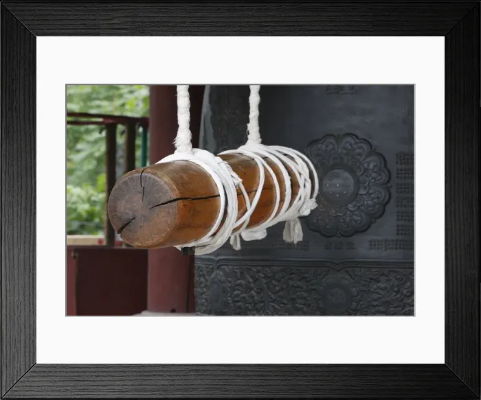 Framed Print : Detail of Buddhist bell, Seoul, South Korea, Asia