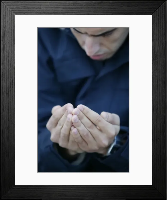 Framed Print : Man praying in the Great Mosque, Lyon, Rhone, France, Europe Framed Print : Man praying in the Great Mosque, Lyon, Rhone, France, Europe