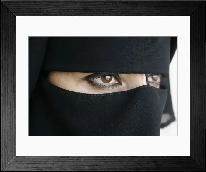 Framed Print : Woman wearing Islamic veil Framed Print : Woman wearing Islamic veil