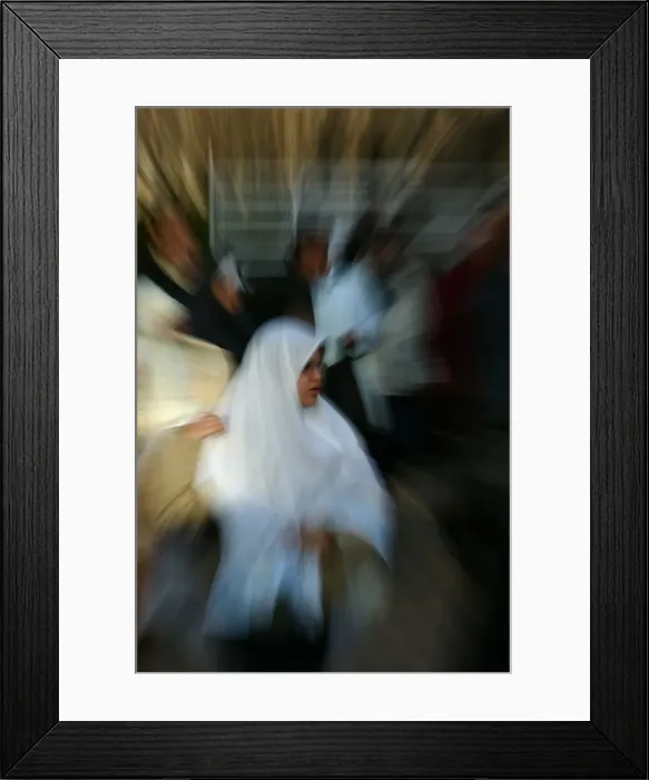 Framed Print : Muslim women in the Lyon Great Mosque, Lyon, Rhone, France, Europe