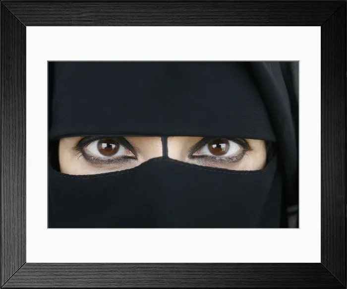 Framed Print : Woman wearing Islamic veil Framed Print : Woman wearing Islamic veil