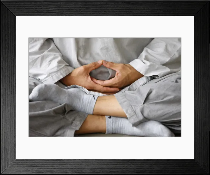 Framed Print : Zen meditation, Seoul, South Korea, Asia Framed Print : Zen meditation, Seoul, South Korea, Asia