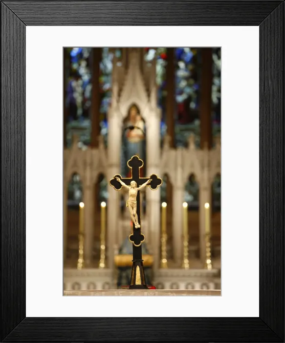 Framed Print : Crucifix and Our Lady, St. Marys Cathedral, Sydney, New South Wales, Australia Framed Print : Crucifix and Our Lady, St. Marys Cathedral, Sydney, New South Wales, Australia
