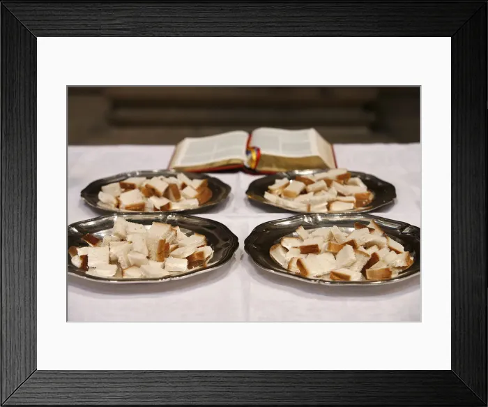 Framed Print : Protestant Eucharist, Paris, Ile de France, France, Europe Framed Print : Protestant Eucharist, Paris, Ile de France, France, Europe