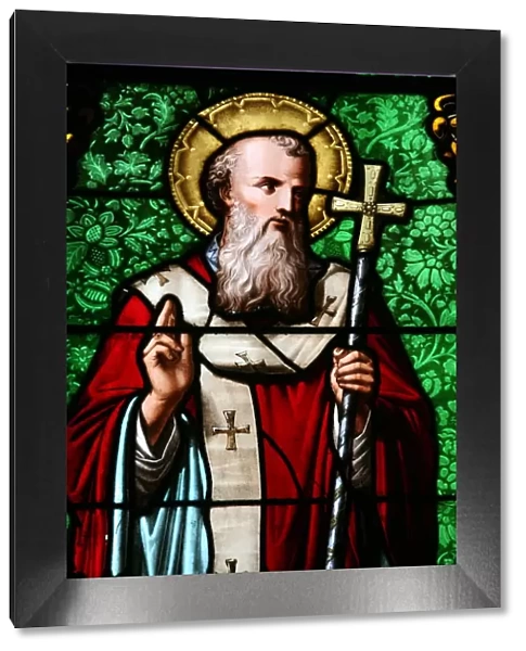 Sainte Marys cathedral stained glass window depicting St