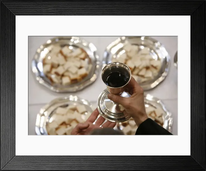 Framed Print : Protestant Eucharist, Paris, Ile de France, France, Europe Framed Print : Protestant Eucharist, Paris, Ile de France, France, Europe
