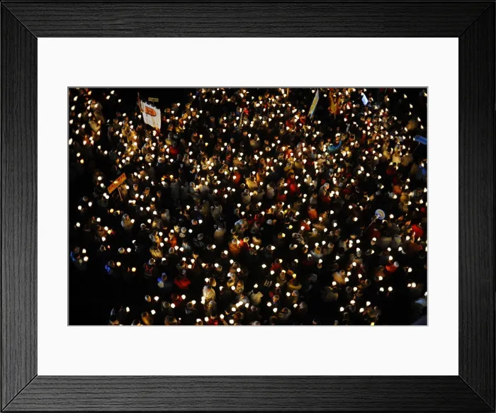Framed Print : Night vigil, Pope Benedict XVIs visit to Lourdes, Hautes Pyrenees, France, Europe Framed Print : Night vigil, Pope Benedict XVIs visit to Lourdes, Hautes Pyrenees, France, Europe