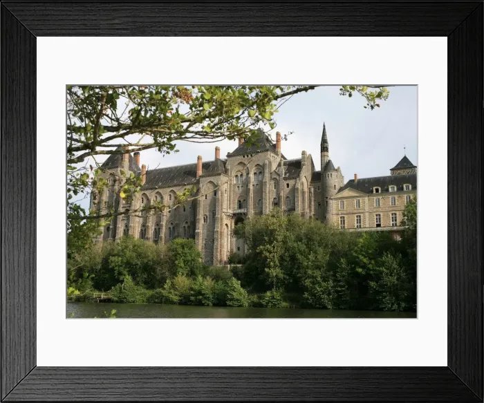 Framed Print : Solesmes Benedictine Abbey overlooking the Sarthe River, Solesmes, Sarthe, France, Europe Framed Print : Solesmes Benedictine Abbey overlooking the Sarthe River, Solesmes, Sarthe, France, Europe