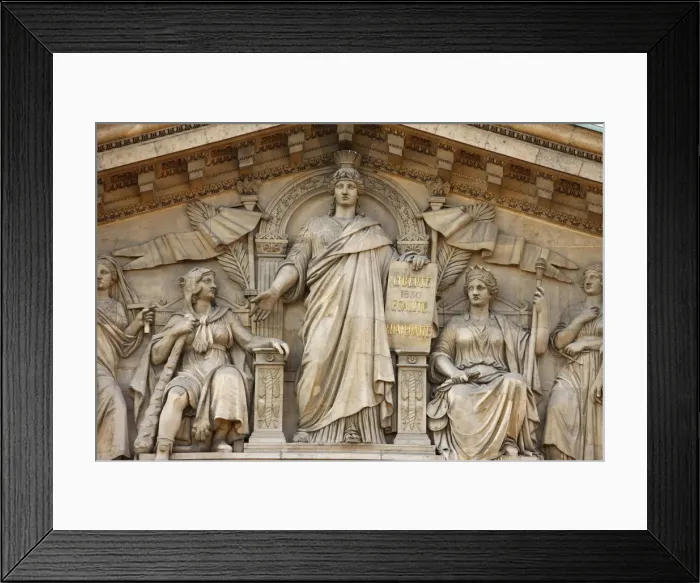 Framed Print : Detail, Assemblee Nationale (French Parliament), Paris, France, Europe
