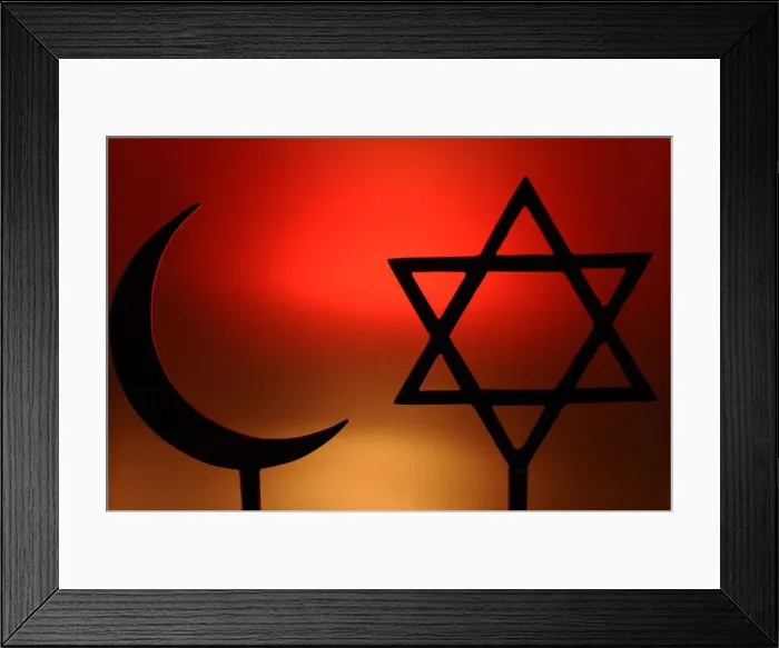 Framed Print : Religious symbols, Paris, France, Europe