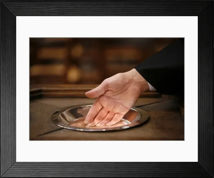 Framed Print : Protestant minister conducting baptism, Paris, Ile de France, France, Europe Framed Print : Protestant minister conducting baptism, Paris, Ile de France, France, Europe