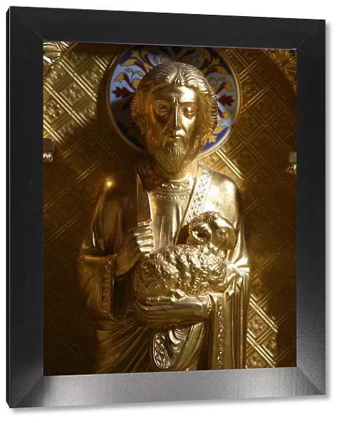 Statue of Abraham in Saint-Martin d Ainay Basilica, Lyon, Rhone, France, Europe