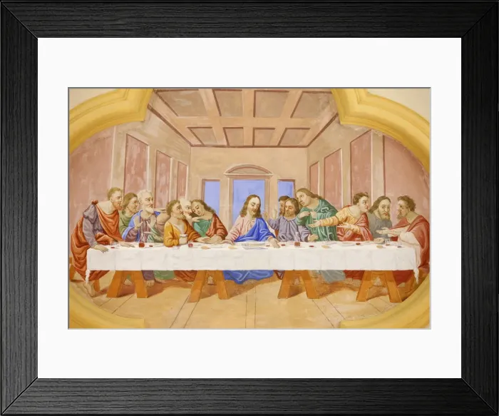Framed Print : The Last Supper in Saint-Nicolas de Veroce church, Haute Savoie, France, Europe Framed Print : The Last Supper in Saint-Nicolas de Veroce church, Haute Savoie, France, Europe