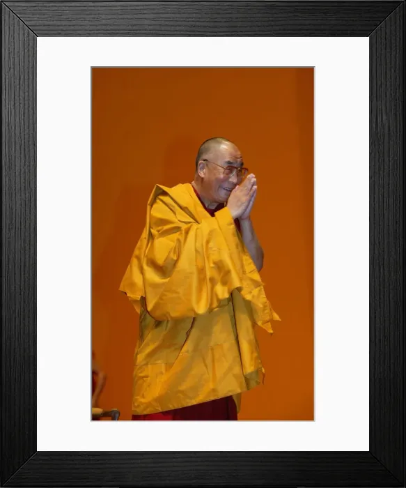 Framed Print : H. H. Dalai Lama at Paris-Bercy, Paris, France, Europe Framed Print : H. H. Dalai Lama at Paris-Bercy, Paris, France, Europe