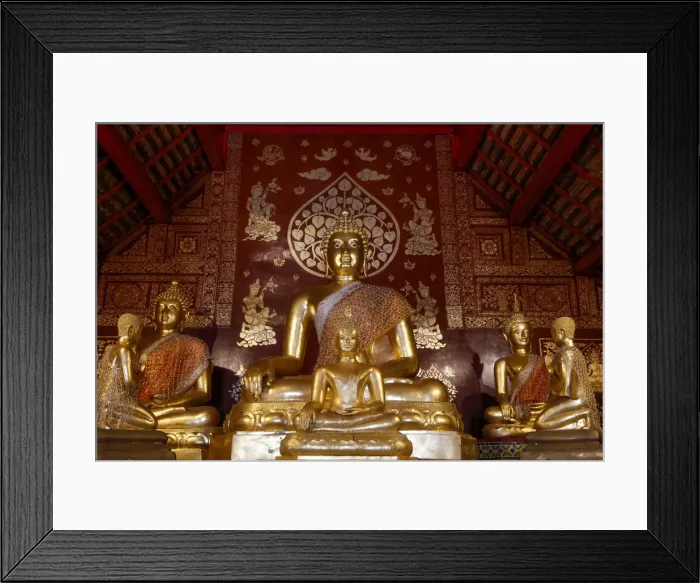 Framed Print : Buddha and disciple statues in Wat Pan Ping, Chiang Mai, Thailand, Southeast Asia, Asia Framed Print : Buddha and disciple statues in Wat Pan Ping, Chiang Mai, Thailand, Southeast Asia, Asia