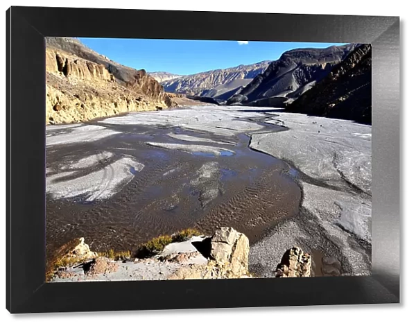 Kali Gandaki River valley landscape, Mustang, Nepal, Himalayas, Asia