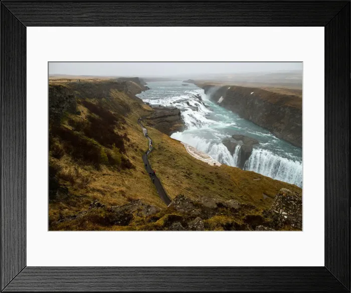 Framed Print : Gullfoss waterfall, Iceland, Polar Regions Framed Print : Gullfoss waterfall, Iceland, Polar Regions