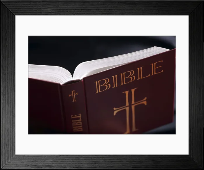 Framed Print : Man reading The Holy Bible, France, Europe Framed Print : Man reading The Holy Bible, France, Europe