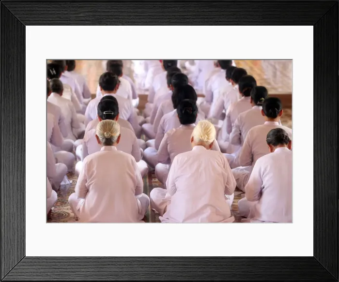 Framed Print : Praying devout women, ceremonial midday prayer, Cao Dai Holy See Temple, Tay Ninh Framed Print : Praying devout women, ceremonial midday prayer, Cao Dai Holy See Temple, Tay Ninh