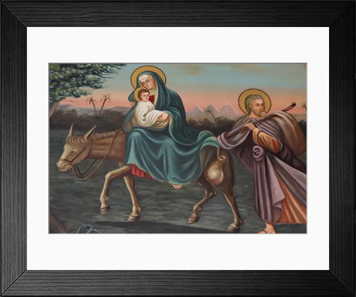 Framed Print : The flight into Egypt, St. Anthony Coptic church, Jerusalem, Israel, Middle East Framed Print : The flight into Egypt, St. Anthony Coptic church, Jerusalem, Israel, Middle East