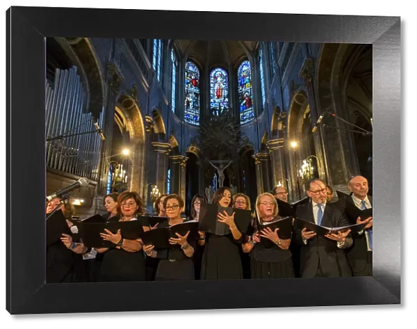 Jewish Choir, Nuit Sacree en l Eglise Saint-Merry, Paris, France, Europe
