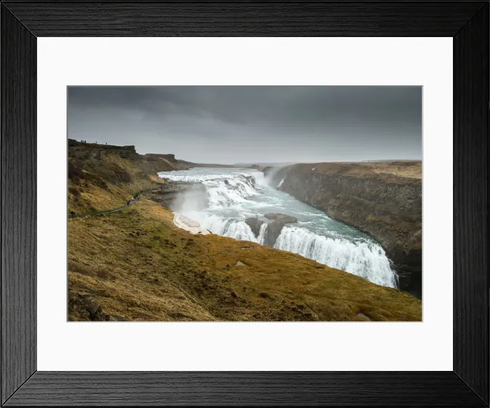 Framed Print : Gullfoss waterfall, Iceland, Polar Regions Framed Print : Gullfoss waterfall, Iceland, Polar Regions