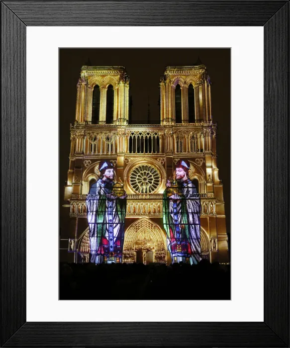 Framed Print : Sound and Light show at Notre Dame de Paris Cathedral, UNESCO World Heritage Site, Paris Framed Print : Sound and Light show at Notre Dame de Paris Cathedral, UNESCO World Heritage Site, Paris