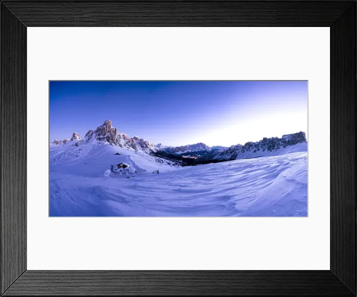 Framed Print : Pano of snowy Ra Gusela, Cortina d Ampezzo, Monte Cristallo Framed Print : Pano of snowy Ra Gusela, Cortina d Ampezzo, Monte Cristallo