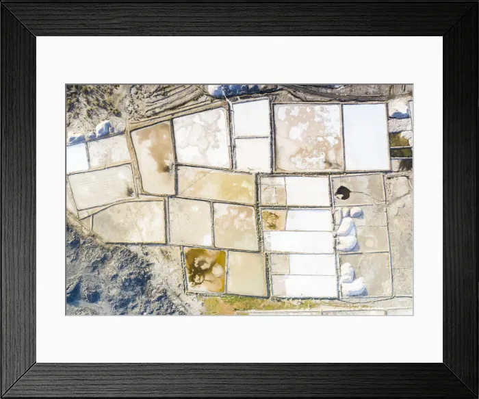 Framed Print : Salt tanks from above, Lake Afrera (Lake Afdera), Danakil Depression, Afar Region Framed Print : Salt tanks from above, Lake Afrera (Lake Afdera), Danakil Depression, Afar Region
