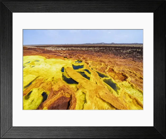 Framed Print : Sulfuric acid hot springs, Dallol, Danakil Depression, Afar Region, Ethiopia, Africa Framed Print : Sulfuric acid hot springs, Dallol, Danakil Depression, Afar Region, Ethiopia, Africa