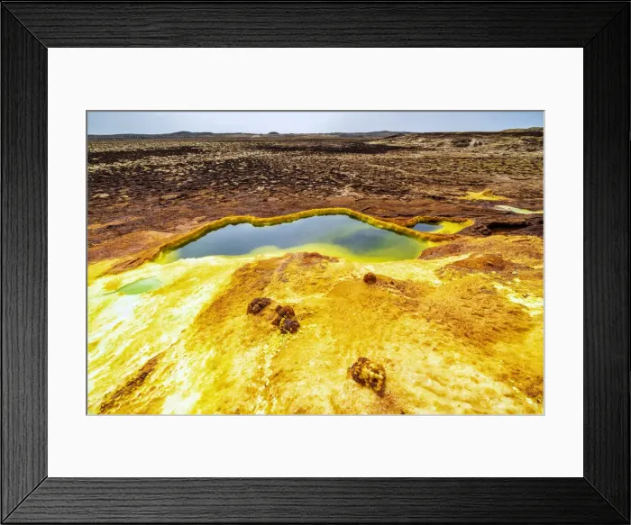 Framed Print : Sulphur acid hot springs, Dallol, Danakil Depression, Afar Region, Ethiopia, Africa Framed Print : Sulphur acid hot springs, Dallol, Danakil Depression, Afar Region, Ethiopia, Africa