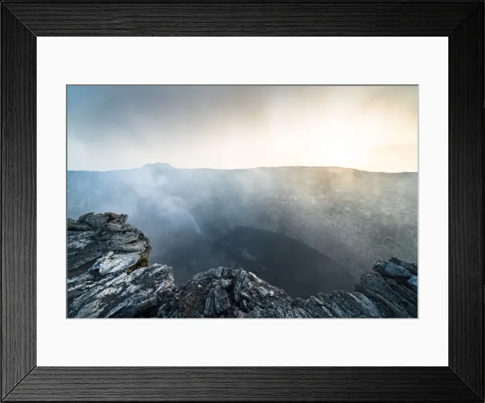 Framed Print : Smoke emission out of Erta Ale volcano caldera, Danakil Depression, Afar Region, Ethiopia Framed Print : Smoke emission out of Erta Ale volcano caldera, Danakil Depression, Afar Region, Ethiopia