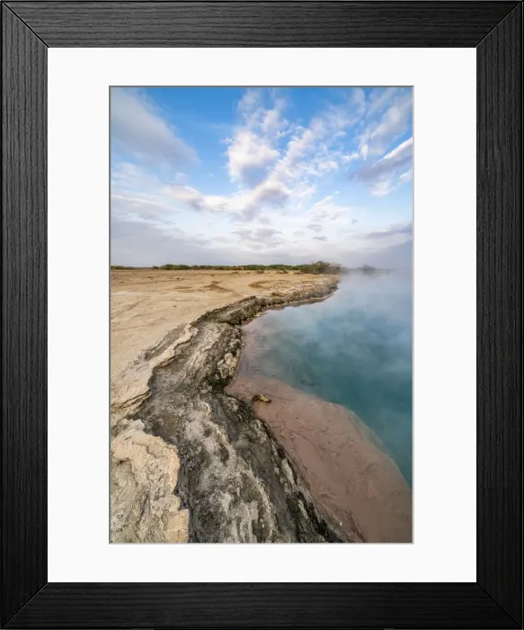 Framed Print : Steam rising from the hot water of Ala Lobet (Alol Bet) geyser, Semera, Afar Region Framed Print : Steam rising from the hot water of Ala Lobet (Alol Bet) geyser, Semera, Afar Region