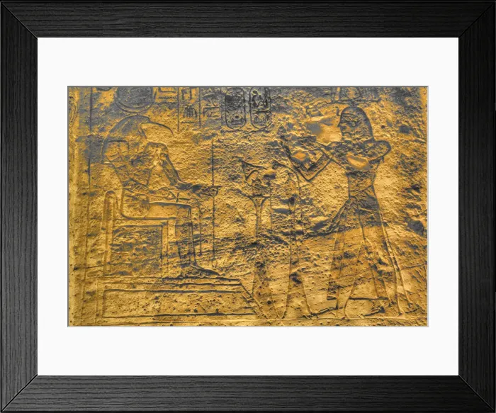 Framed Print : God Thoth on left, Ramses II on right, Sunken Relief, Hypostyle Hall, Ramses II Temple Framed Print : God Thoth on left, Ramses II on right, Sunken Relief, Hypostyle Hall, Ramses II Temple