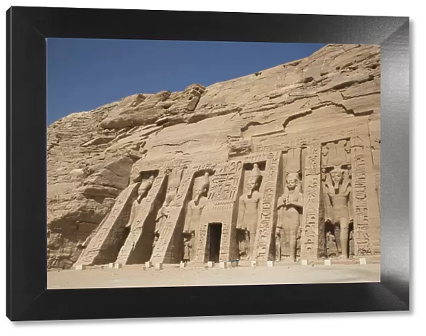 Temple of Hathor and Nefertari, UNESCO World Heritage Site, Abu Simbel, Nubia, Egypt