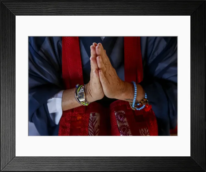 Framed Print : Zen Buddhist Kesa transmission ceremony, Morocco, North Africa, Africa Framed Print : Zen Buddhist Kesa transmission ceremony, Morocco, North Africa, Africa