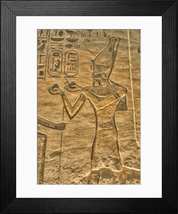 Framed Print : Ramses II, Reliefs, Temple of Hathor and Nefertari, UNESCO World Heritage Site Framed Print : Ramses II, Reliefs, Temple of Hathor and Nefertari, UNESCO World Heritage Site