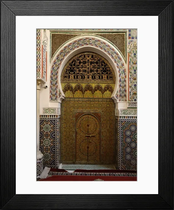 Framed Print : Interior of Zawiya of Moulay Idriss II, Old Medina (Fes el-Bali) Framed Print : Interior of Zawiya of Moulay Idriss II, Old Medina (Fes el-Bali)