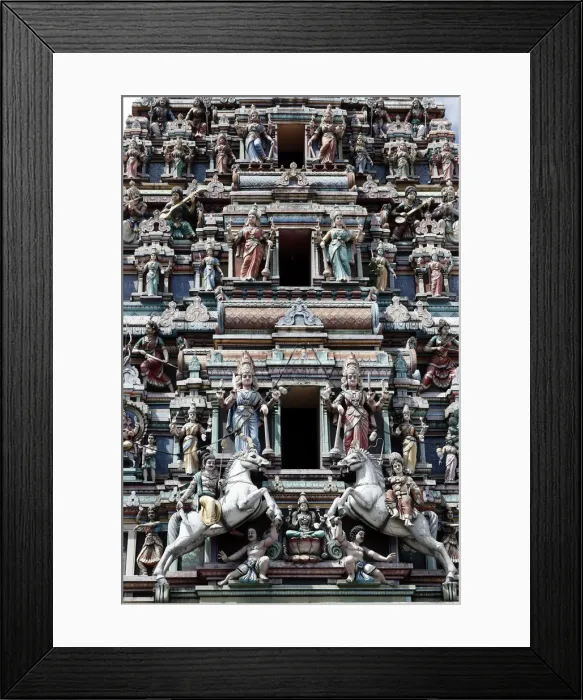 Framed Print : Hindu gods adorn the five storey Raja Gopuram, Sri Mahamariamman Hindu Temple Framed Print : Hindu gods adorn the five storey Raja Gopuram, Sri Mahamariamman Hindu Temple