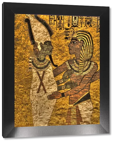 King Tut with Goddess Osiris, Tomb of Tutankhamun, KV62, Valley of the Kings