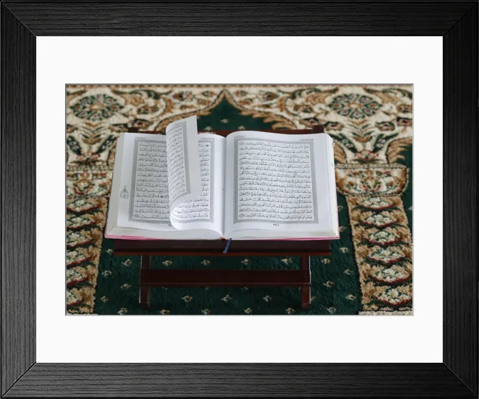 Framed Print : Open Quran on wooden stand, Masjid Ar-Rohmah Mosque, Chau Doc, Vietnam, Indochina Framed Print : Open Quran on wooden stand, Masjid Ar-Rohmah Mosque, Chau Doc, Vietnam, Indochina