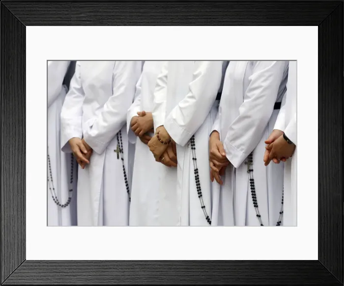 Framed Print : Close-up on hands and rosary, Dominican sisters, Bien Hoa, Vietnam, Indochina Framed Print : Close-up on hands and rosary, Dominican sisters, Bien Hoa, Vietnam, Indochina