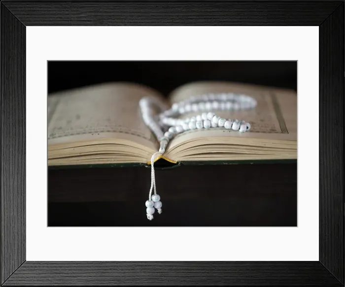 Framed Print : Open Quran and Islamic prayer beads (misbaha), Putra Mosque (Masjid Putra), Putrajaya Framed Print : Open Quran and Islamic prayer beads (misbaha), Putra Mosque (Masjid Putra), Putrajaya