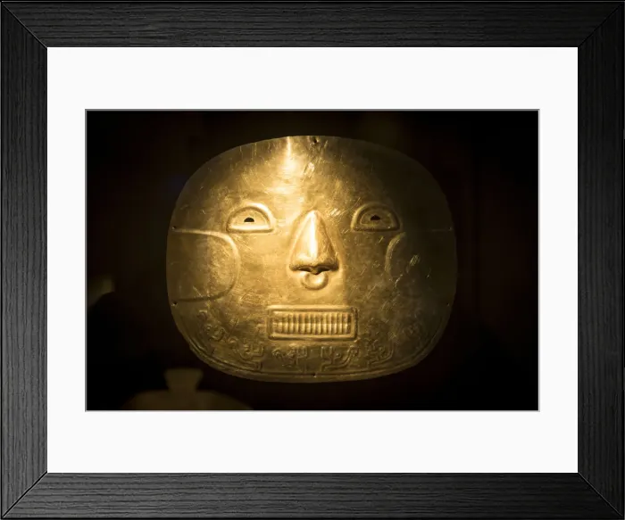 Framed Print : Funeral Mask Exhibit in The Gold Museum, Bogota, Cundinamarca, Colombia, South America Framed Print : Funeral Mask Exhibit in The Gold Museum, Bogota, Cundinamarca, Colombia, South America