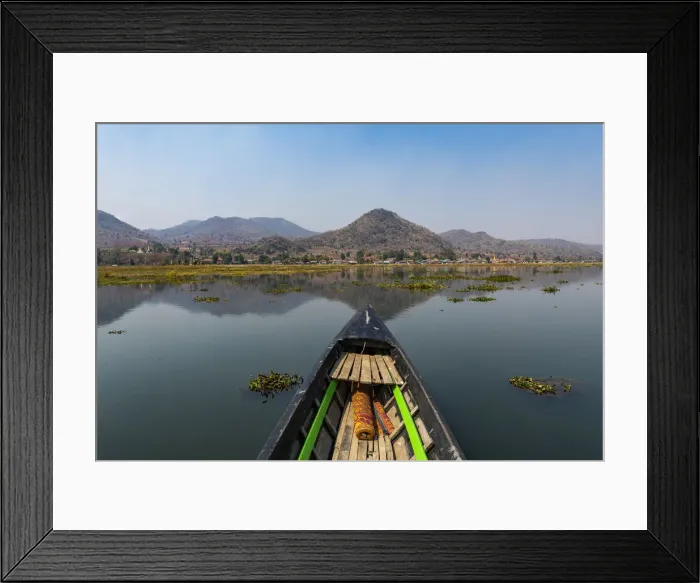 Framed Print : Boat on the southern part of Inle Lake, Shan state, Myanmar (Burma), Asia Framed Print : Boat on the southern part of Inle Lake, Shan state, Myanmar (Burma), Asia