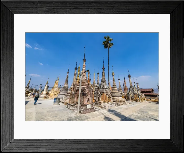 Framed Print : Many spikes like pagodas, Tharkong Pagoda, southern Inle Lake, Shan state Framed Print : Many spikes like pagodas, Tharkong Pagoda, southern Inle Lake, Shan state